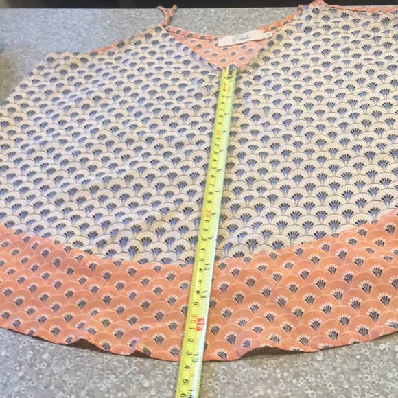 Elodie SzM Cream & Orange Scalloped Tank - Picture 2 of 7